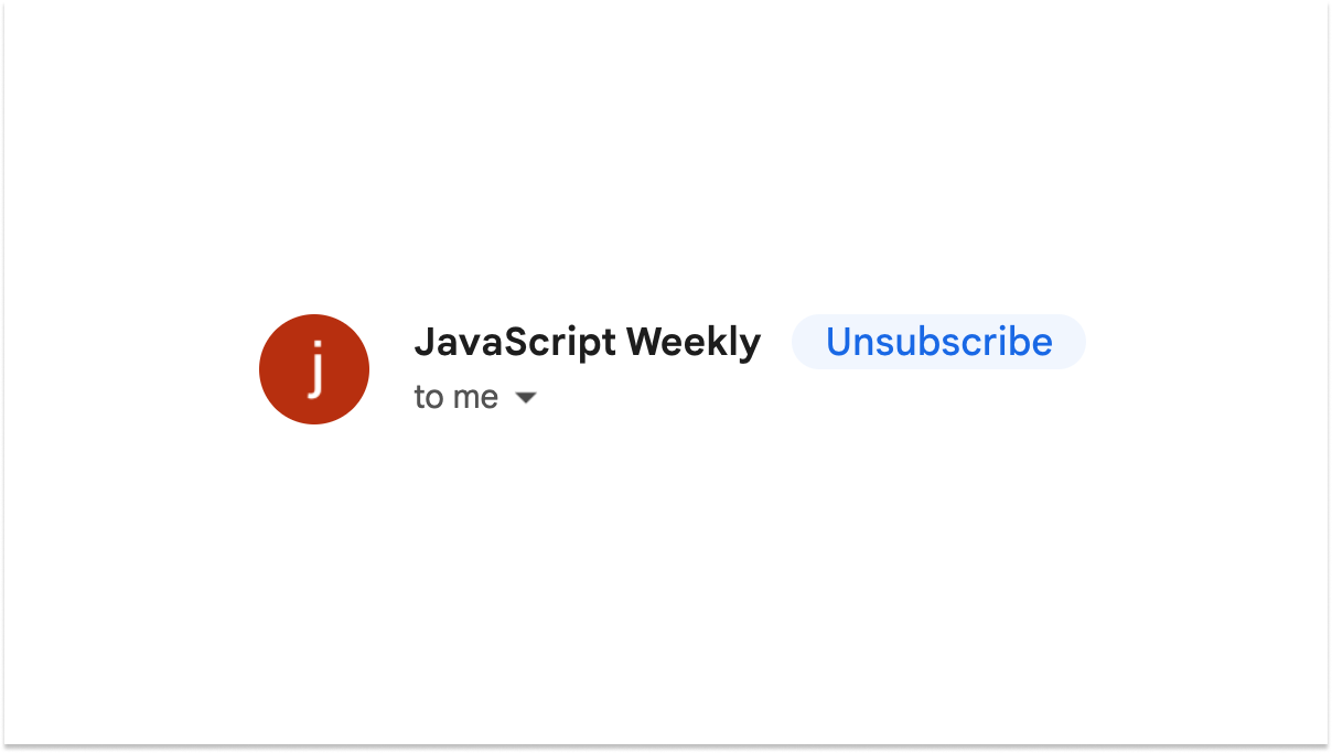 Gmail One-Click Unsubscribe